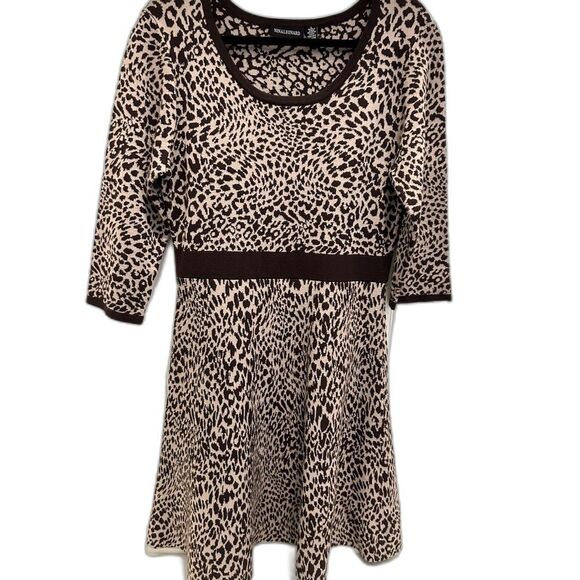 Nina Leonard Animal Print Sweater Dress - Size Large - Picture 4 of 7